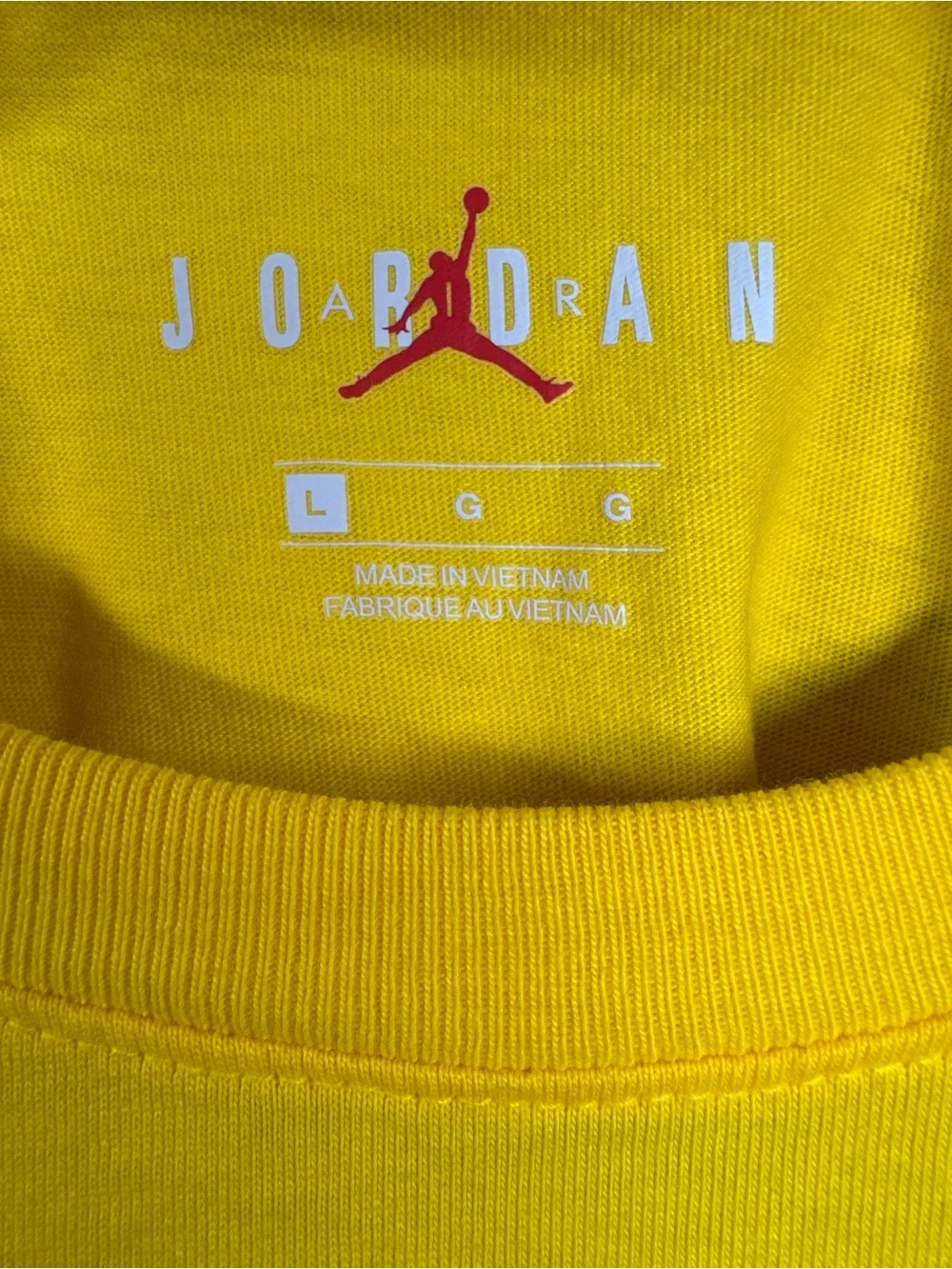 Jordan Short Sleeve Graphic Tee - Yellow with Red, Black, Blue Accents
